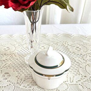 Mikasa Bone China Sugar Bowl w Lid Monte Cristo Jade AL046